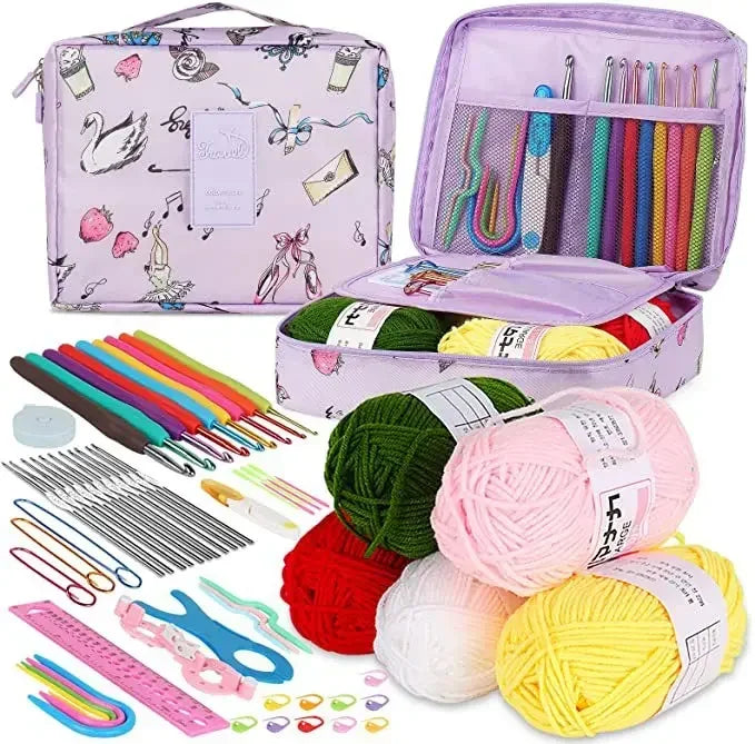 58 Pieces Crochet Hook Set Complete Kit for Beginners