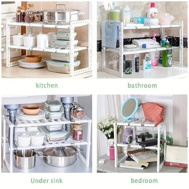 Stackable Cabinet Organizer Shelves for Kitchen and Pantry