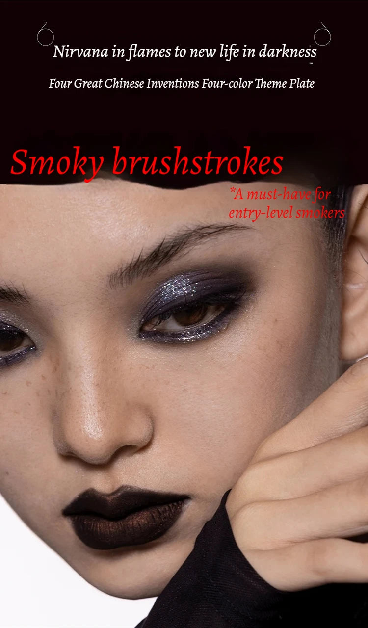 Girlcult Vegan 4 Color Eyeshadow Palette Shimmer Matte Chameleon Makeup for Halloween and Everyday Looks