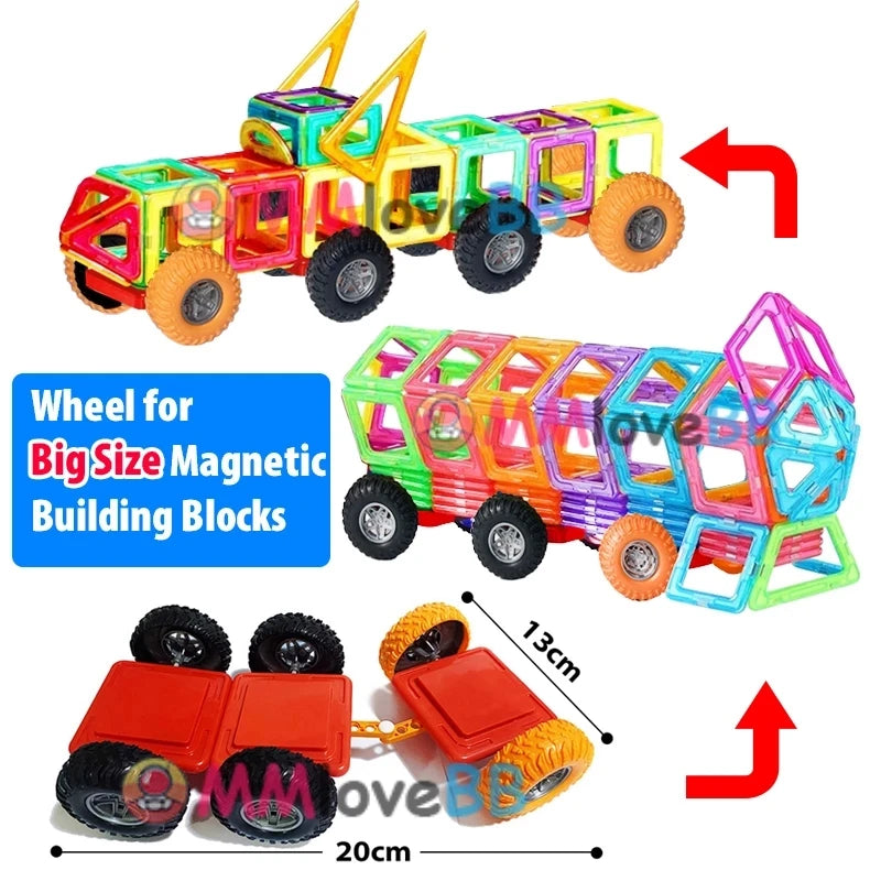 Big Size Magnetic Building Blocks Set for Kids Creative Constructor Toys for Boys and Girls Ages 4 to 12