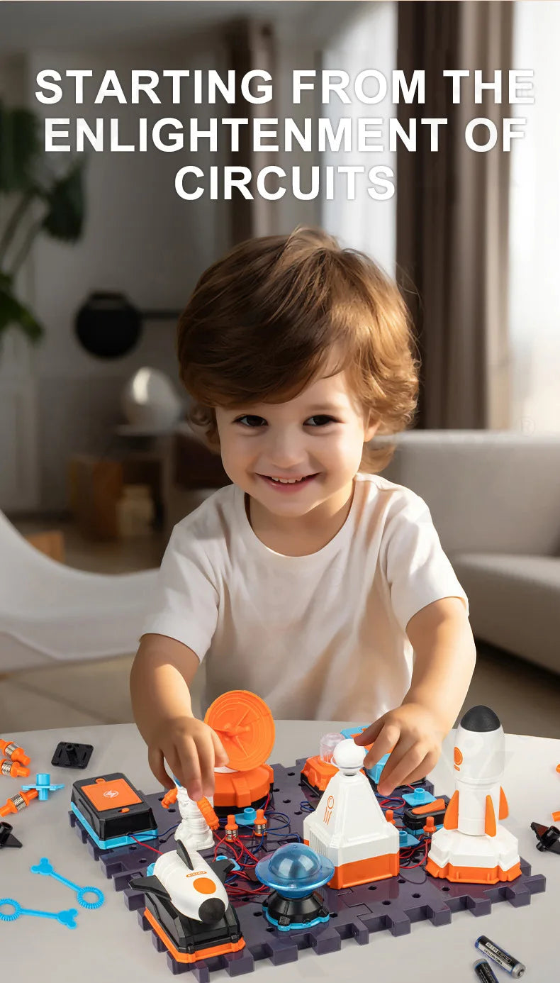 DIY Electronic Blocks Kit for Kids - Educational Science Toy for Ages 6 to 12 - Circuit Building Exploration Set