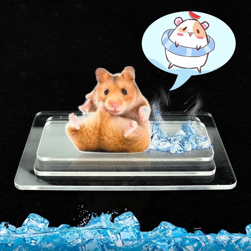 Durable Aluminium-plastic Pet Cooling Board Silver Hamster Rabbit Supplies Hamster Cooling Board Cool Pet Ice Pad