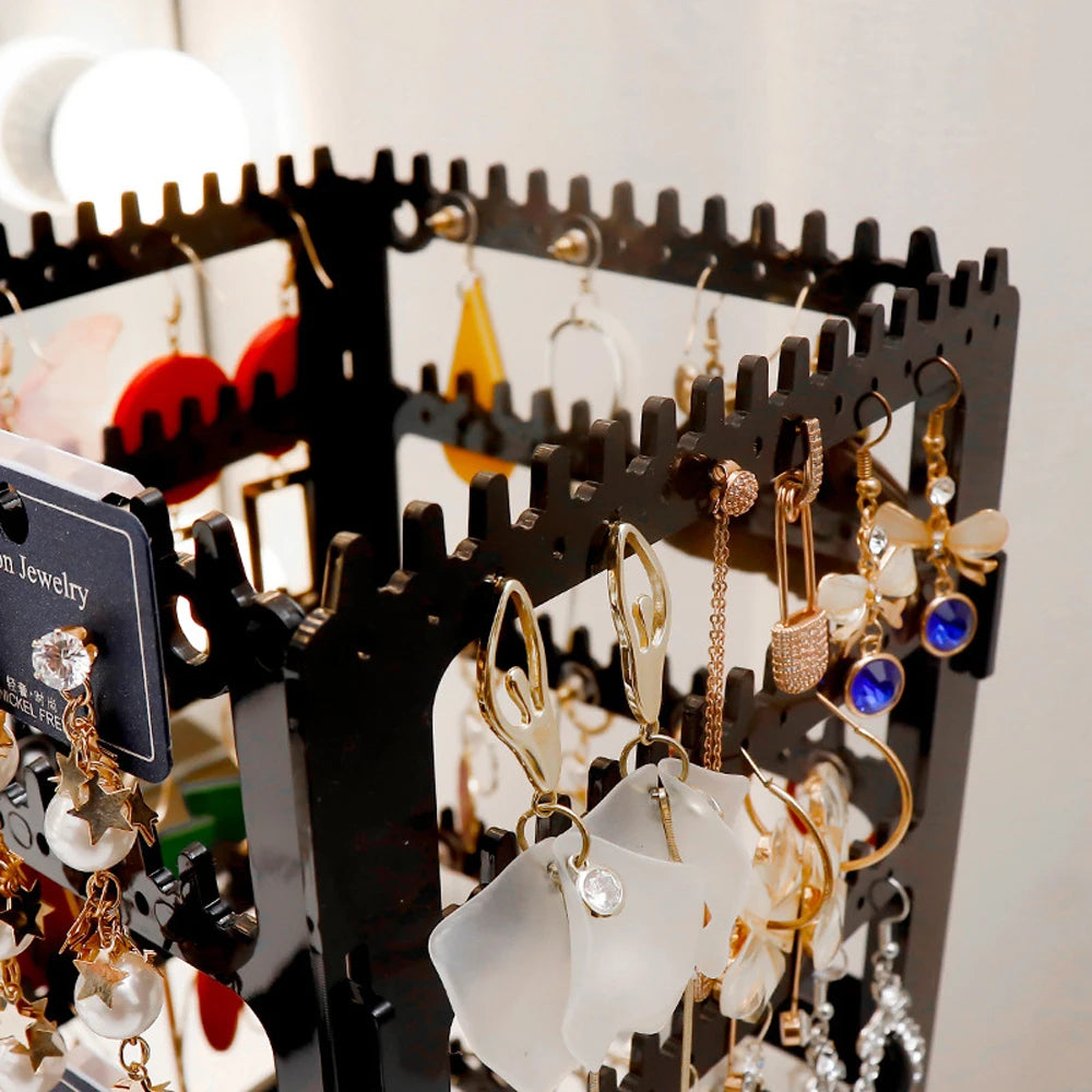 360 Degree Rotating Jewelry Storage Box Earring Organizer 2023