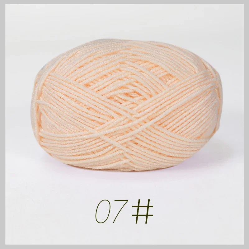 A1-1 50g Set Soft Milk Cotton Yarn for Knitting and Crochet