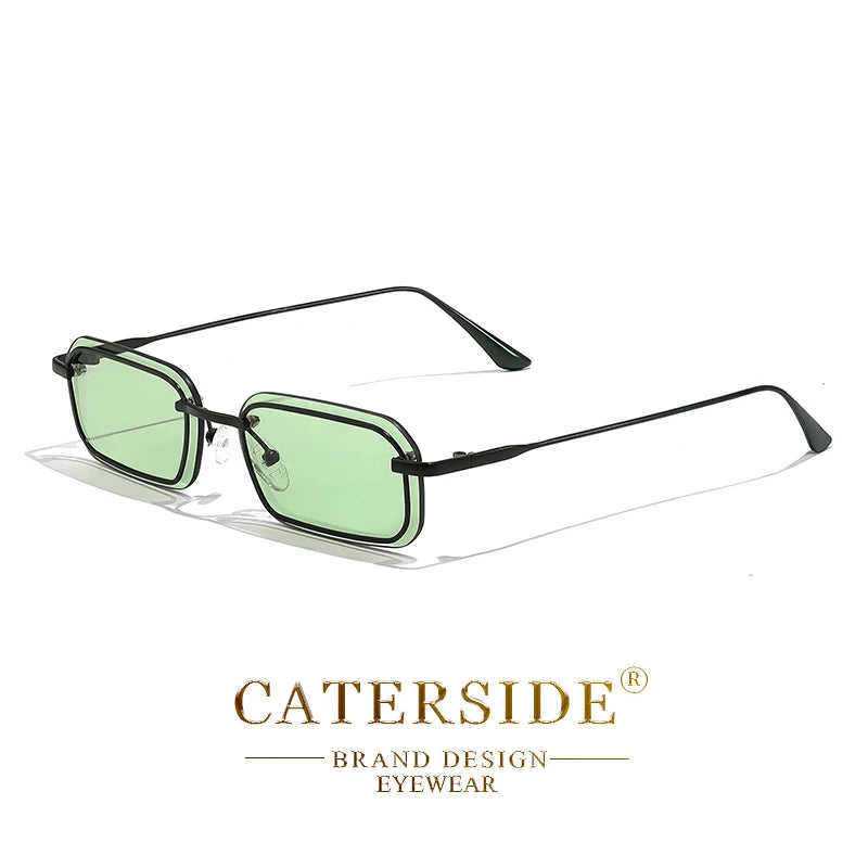 CATERSIDE Retro Punk Sunglasses UV400 Small Frame Fashion Eyewear