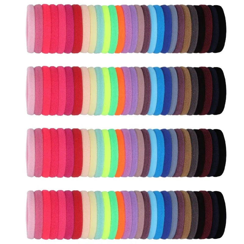50/200pcs Thicken Girls Hair Bands Elastic Scrunchies Rubber Bands