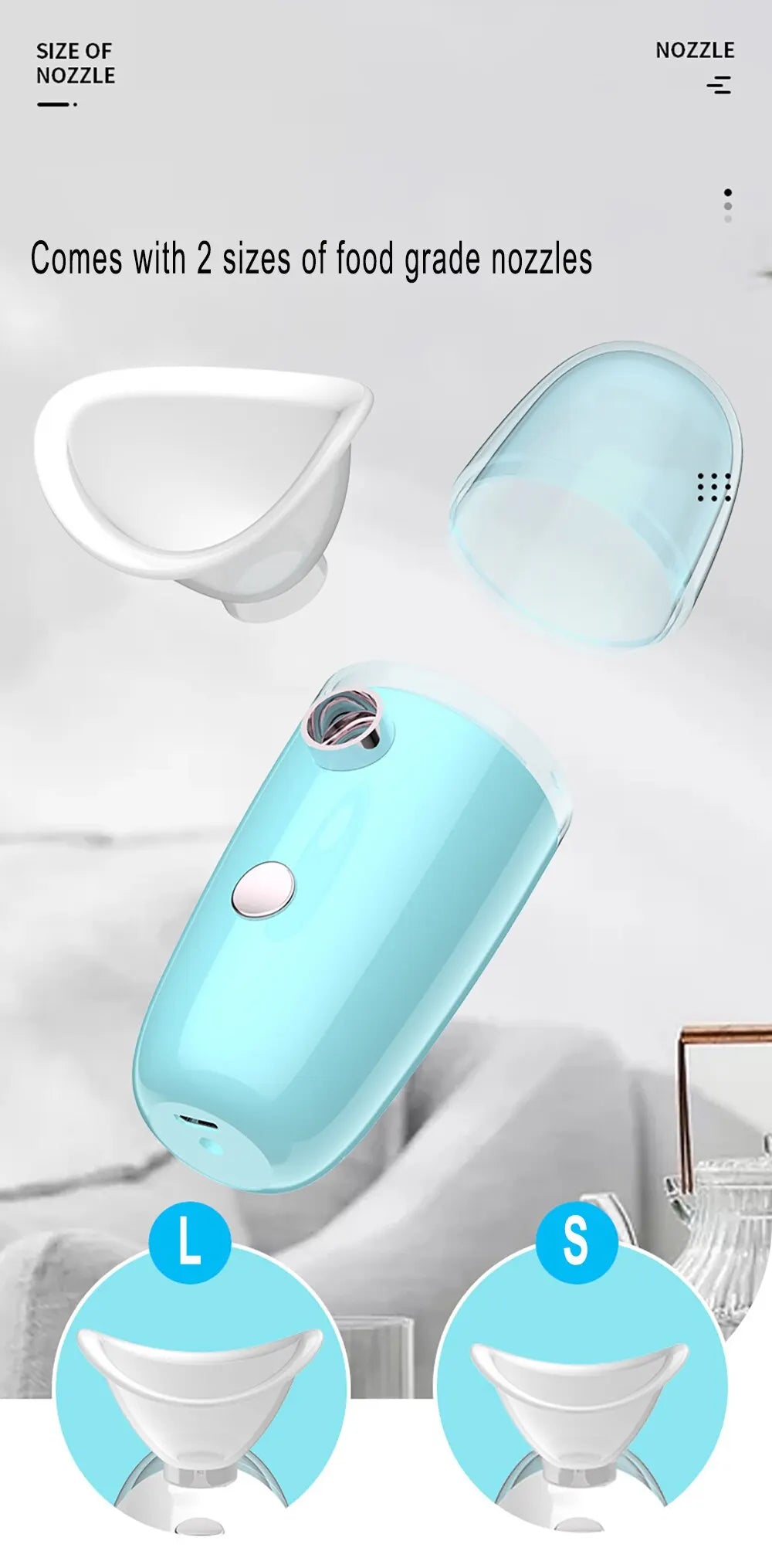 Eye Moistener Nano Spray for Dry Eyes Portable USB Charging