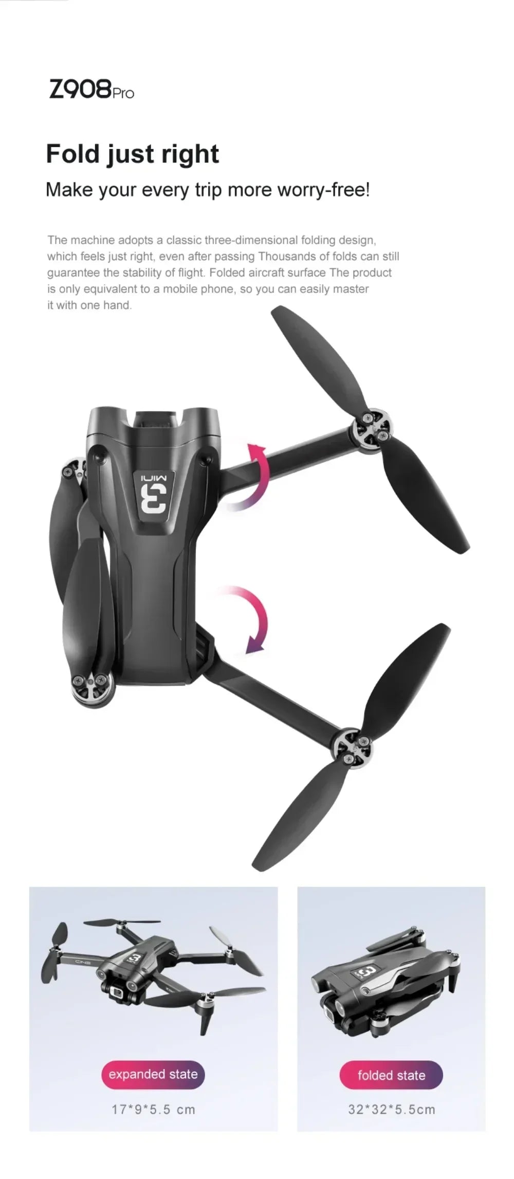 Origin Z908 Pro/max Drone 8K 5G GPS Dual Camera Quadcopter