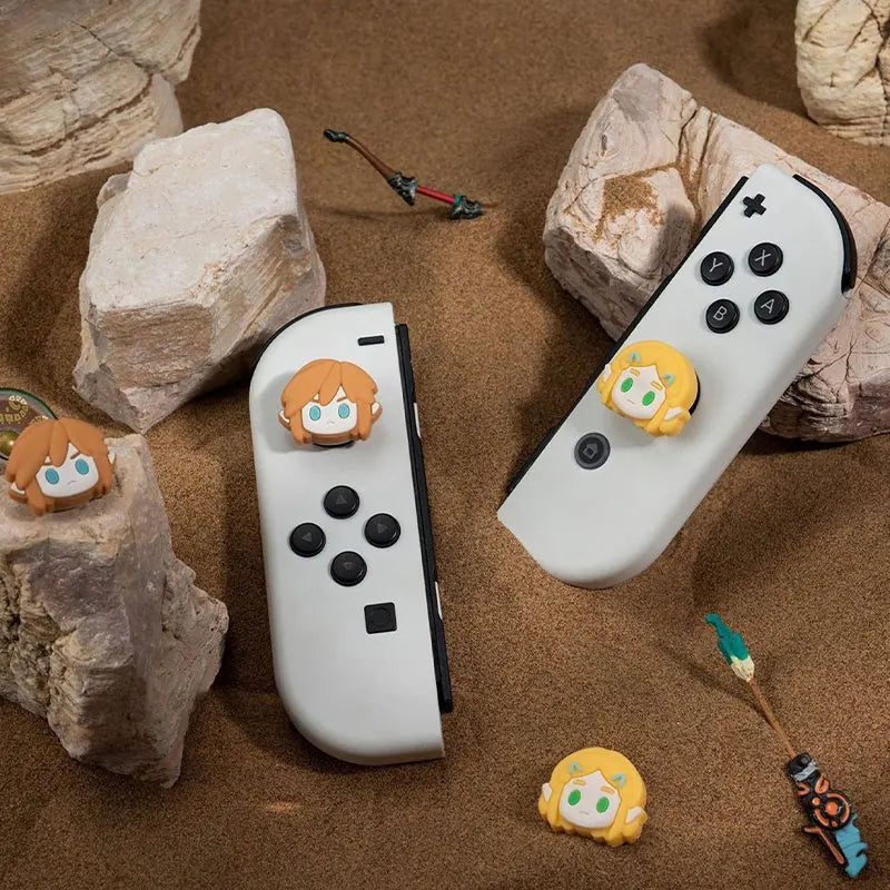 4pcs Cartoon Link Joystick Cover Grip Caps for Nintendo Switch