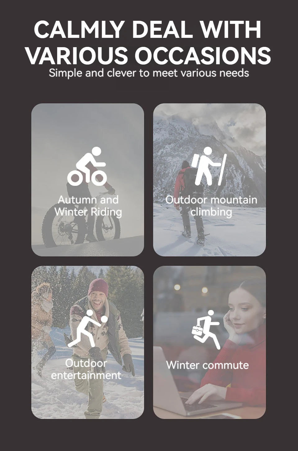 GTUBIKE Men Women Winter Sports Bandana Velvet Neck Warmer