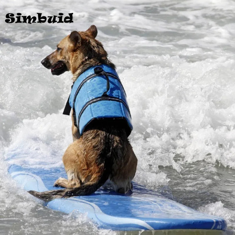 Dog Life Jacket Reflective Adjustable Large Dogs Swimwear Safety Vest Surfing Sailboat Enhanced Buoyancy Pet Lifejackets