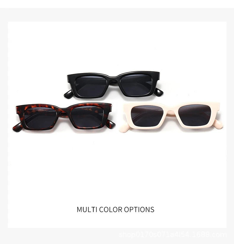 2022 New Fashion Vintage Sunglasses Women Retro Rectangle Eyewear