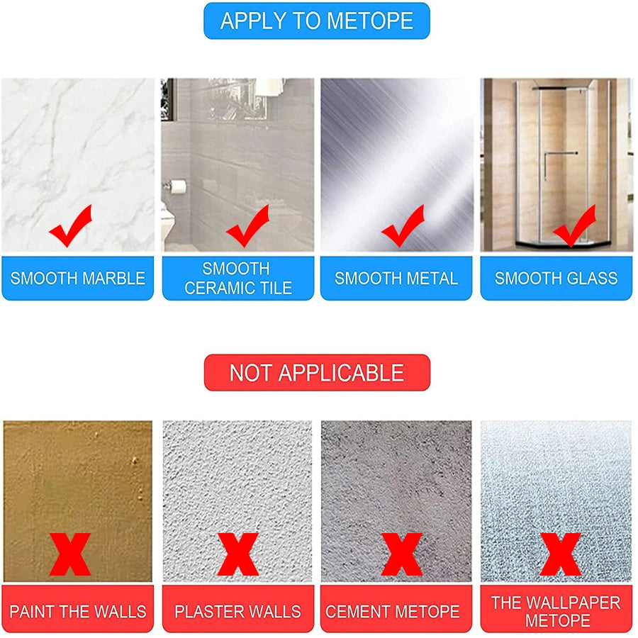 1/2PCS Adhesive Wall Hook Stainless Steel Robe Sticker Hooks