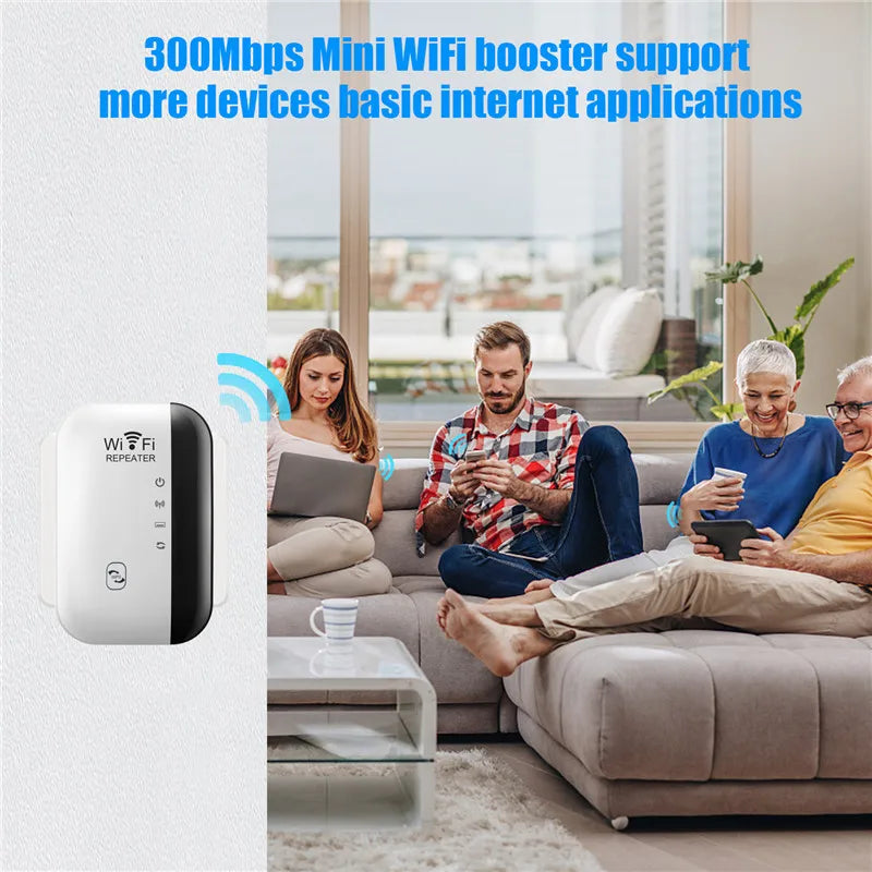 300Mbps WiFi Repeater Extender Amplifier Long Range Boost