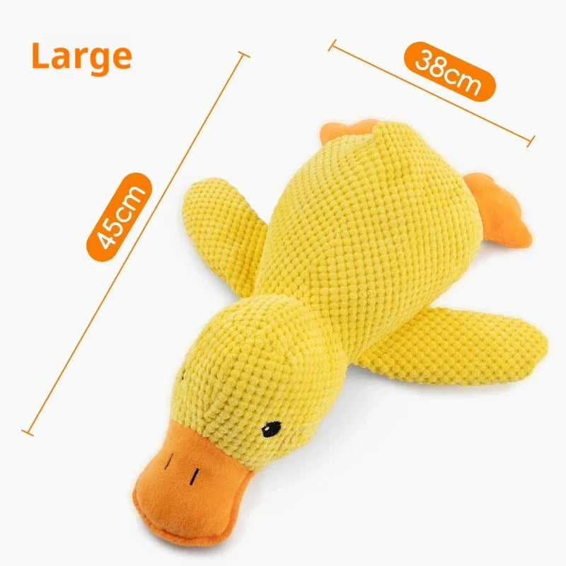 Dog Toy Plush Companion Sleeping Duck Bite Resistant Teeth Grinding Sound Relief Duck Sound Relieve Boredom Cat Pet Toy