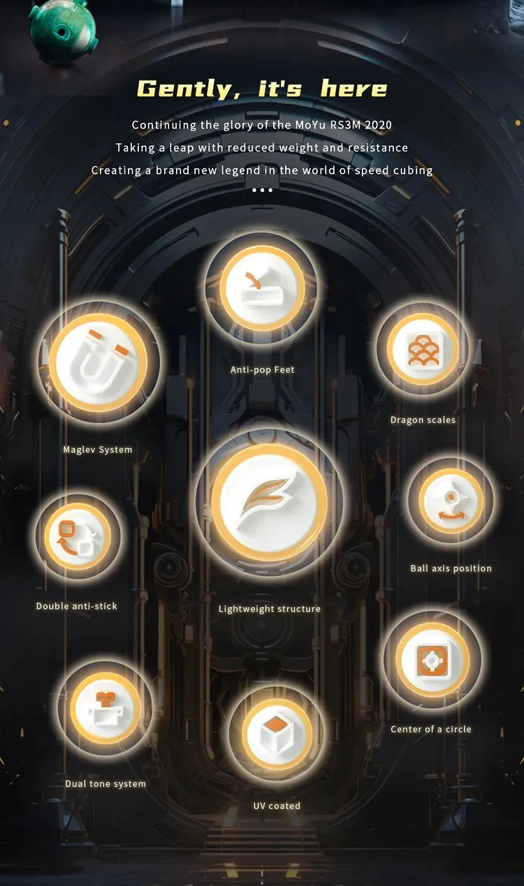 MoYu RS3M V5 3X3 Magnetic Speed Cube Professional Fidget Toy