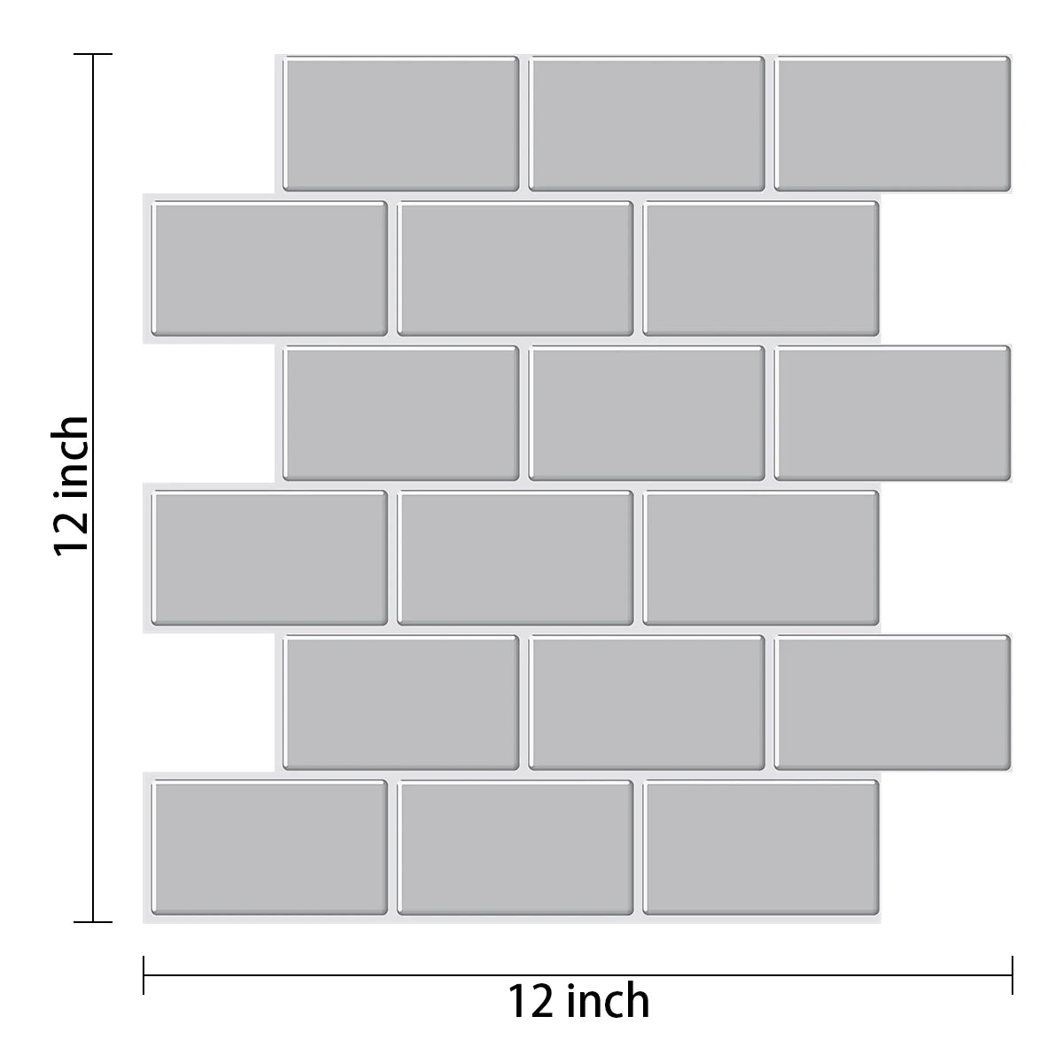Subway Wall Stickers Peel and Stick 3D Brick Vinyl Wallpaper 10 Sheets