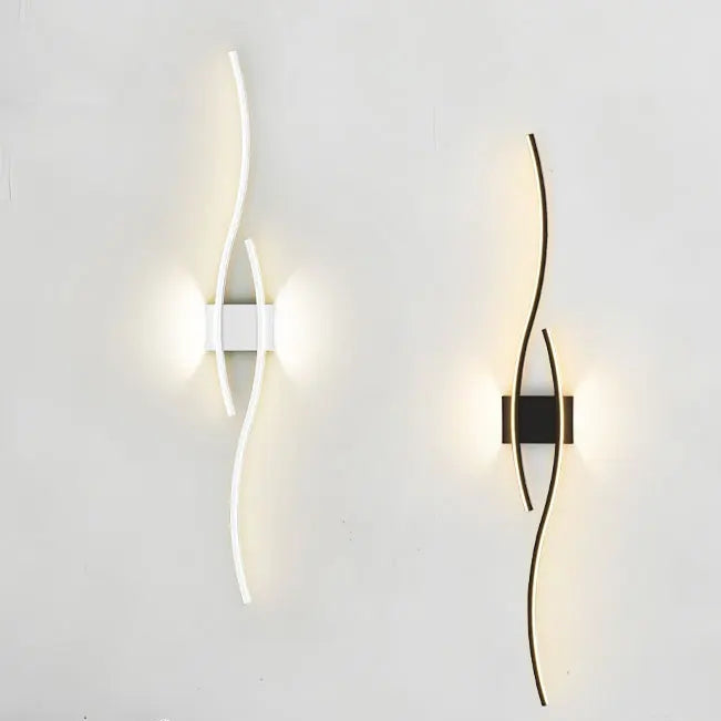 Indoor LED Wall Lights Modern Wall Sconces for Bedroom and Corridor Black Gold White Finish Stylish Indoor Lighting