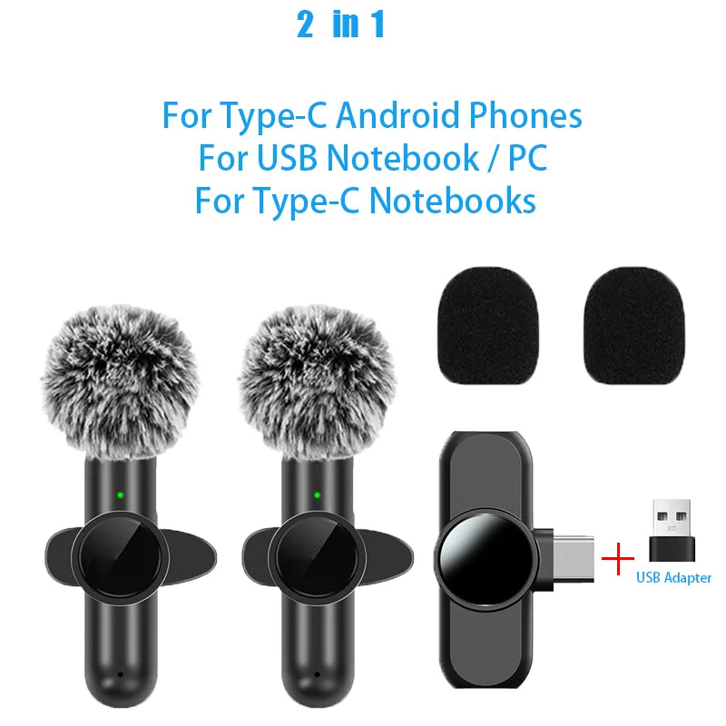 Basix Mini Lavalier Microphone Portable Wireless for iPhone Android