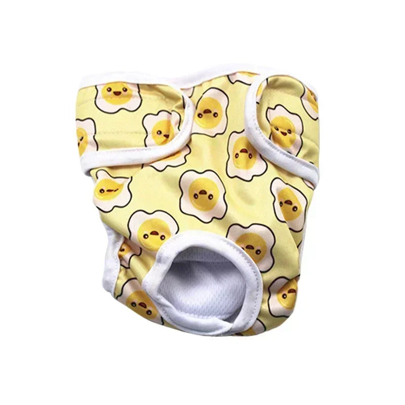 Washable Dog Diapers Physiological Pants Cute Cartoon Print Female Dog Diaper Underwear Dog Sanitary Panties pañales para perros