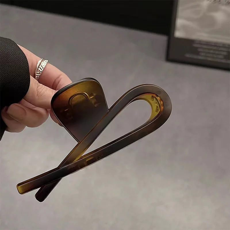 Korean Large Hair Claws Crabs Matte Bow Clips for Women Girls