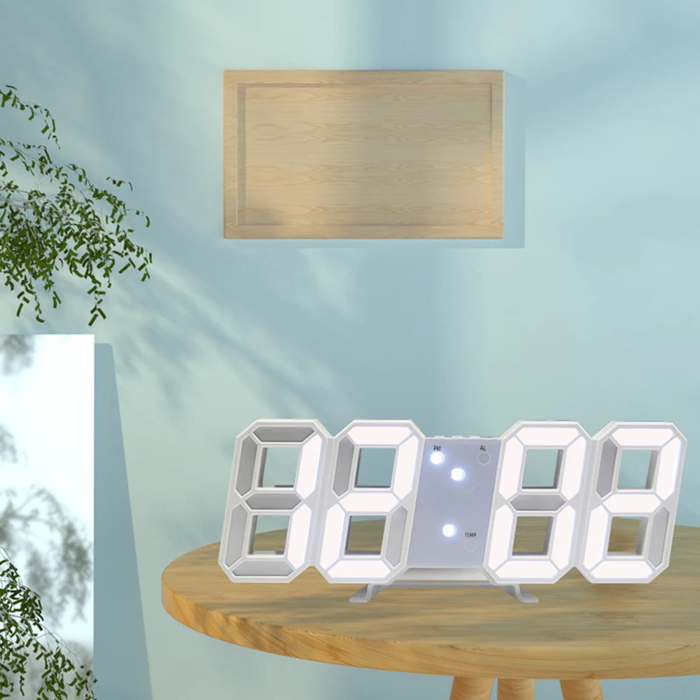 1PC 3D Digital Clock Multi-Functional Large Screen Gift
