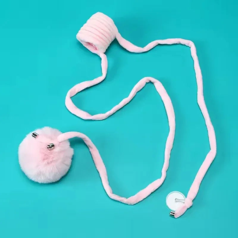 Pet Toy Funny Interactive Cat Stick Spring Rope Ball Plush Toy
