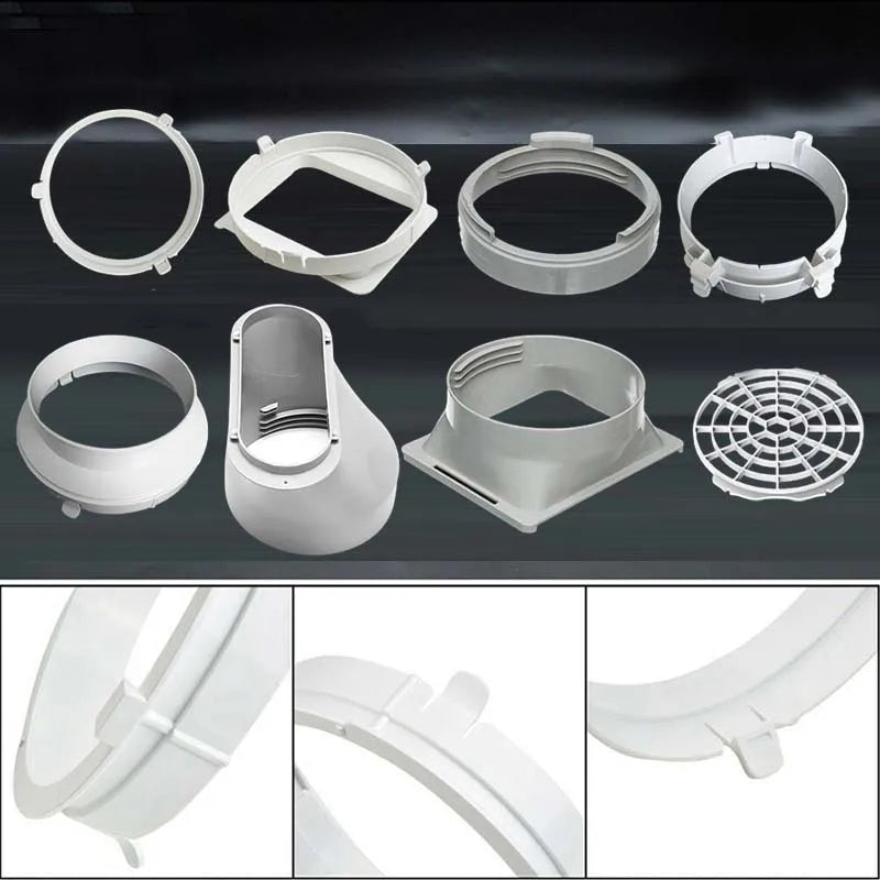 Conector de tubo de interfaz de conducto de escape de cuerpo de aire acondicionado de repuesto portátil de 150 mm Accesorio de aire acondicionado Adaptador de ventana