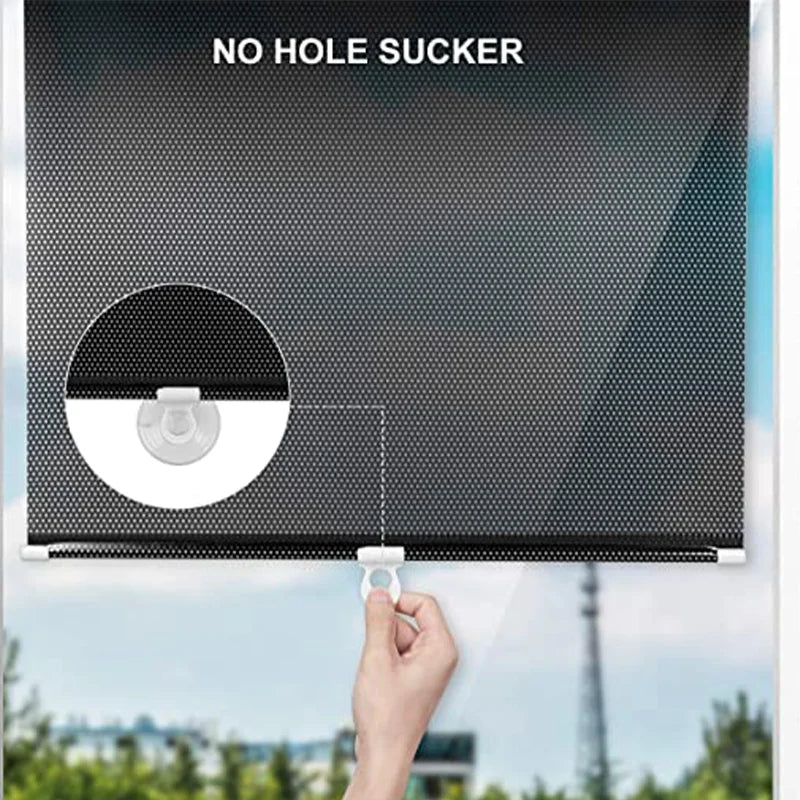 Universal Roller Blinds Suction Cup Sunshade Blackout Curtain