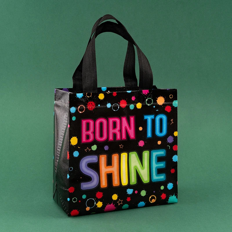 Waterproof Black Non-Woven Fabric Bags Set of 12 or 30 for Clothes Snacks Toys Ideal for Baby Showers Weddings and Party Decorations