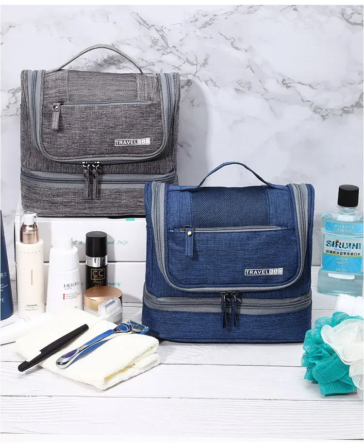Men and Women Oxford Travel Makeup Bag Hanging Organizer Cosmetic Toiletry Case