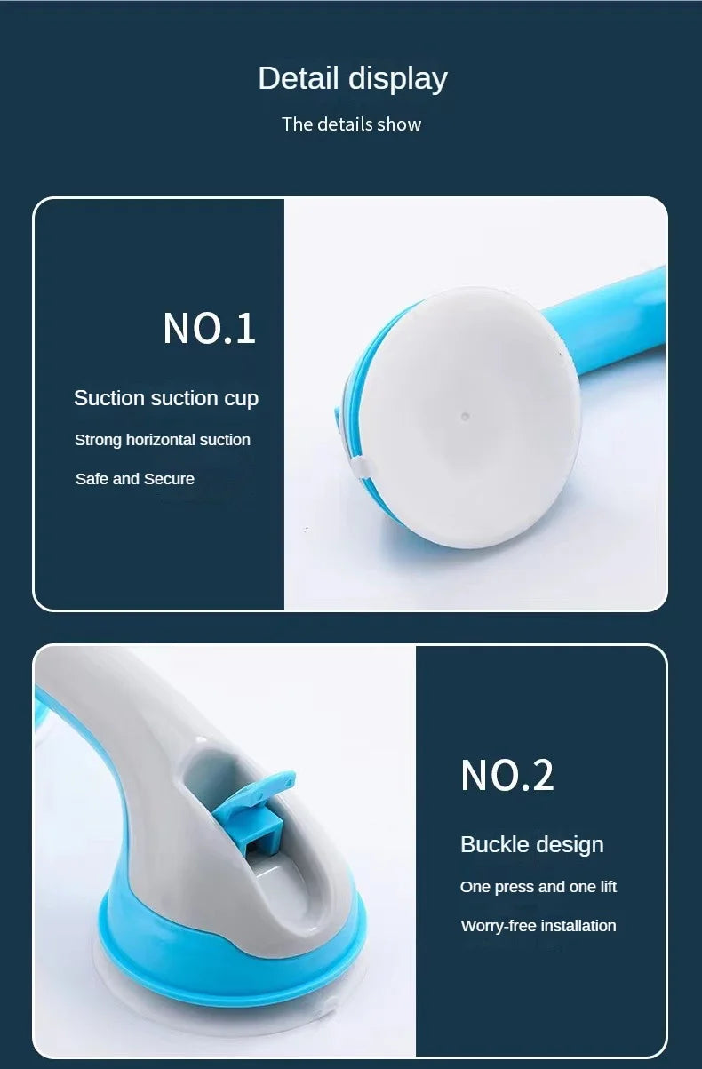 Bathroom Handrail to Prevent Falls Suction Cup Safety Handle for Tub and Shower