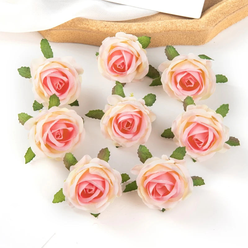 100PCS Silk Artificial Roses for DIY Home Decor Wedding Party Christmas Wreaths and Garden Arrangements