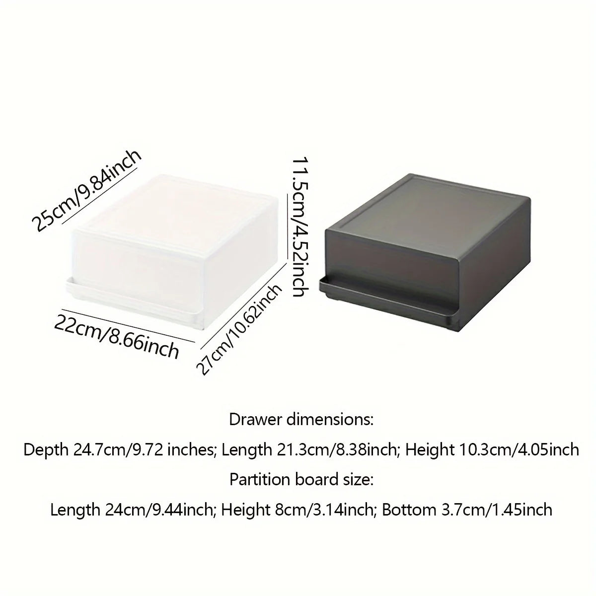 1pc Kitchen Countertop Metal Storage Box with Drawer Organizer