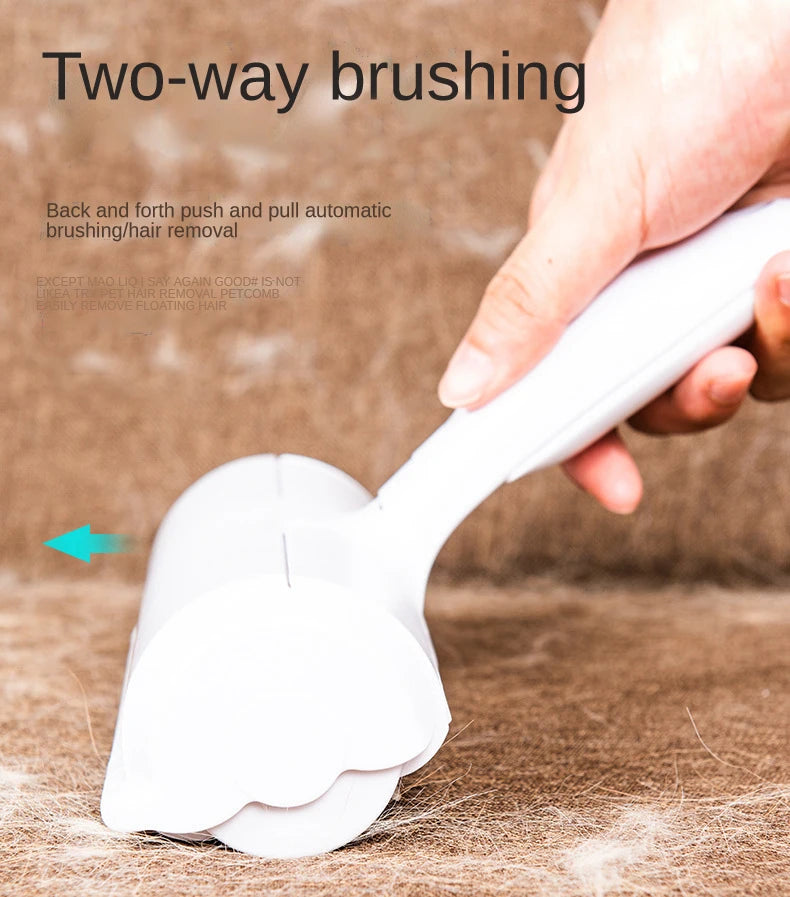 One Hand Operate Way Pet Hair Remover Roller Self Cleaning