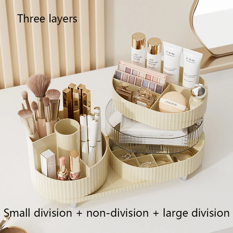 XIAOGUI Makeup Organizer Cosmetic Box Rotating Acrylic Storage