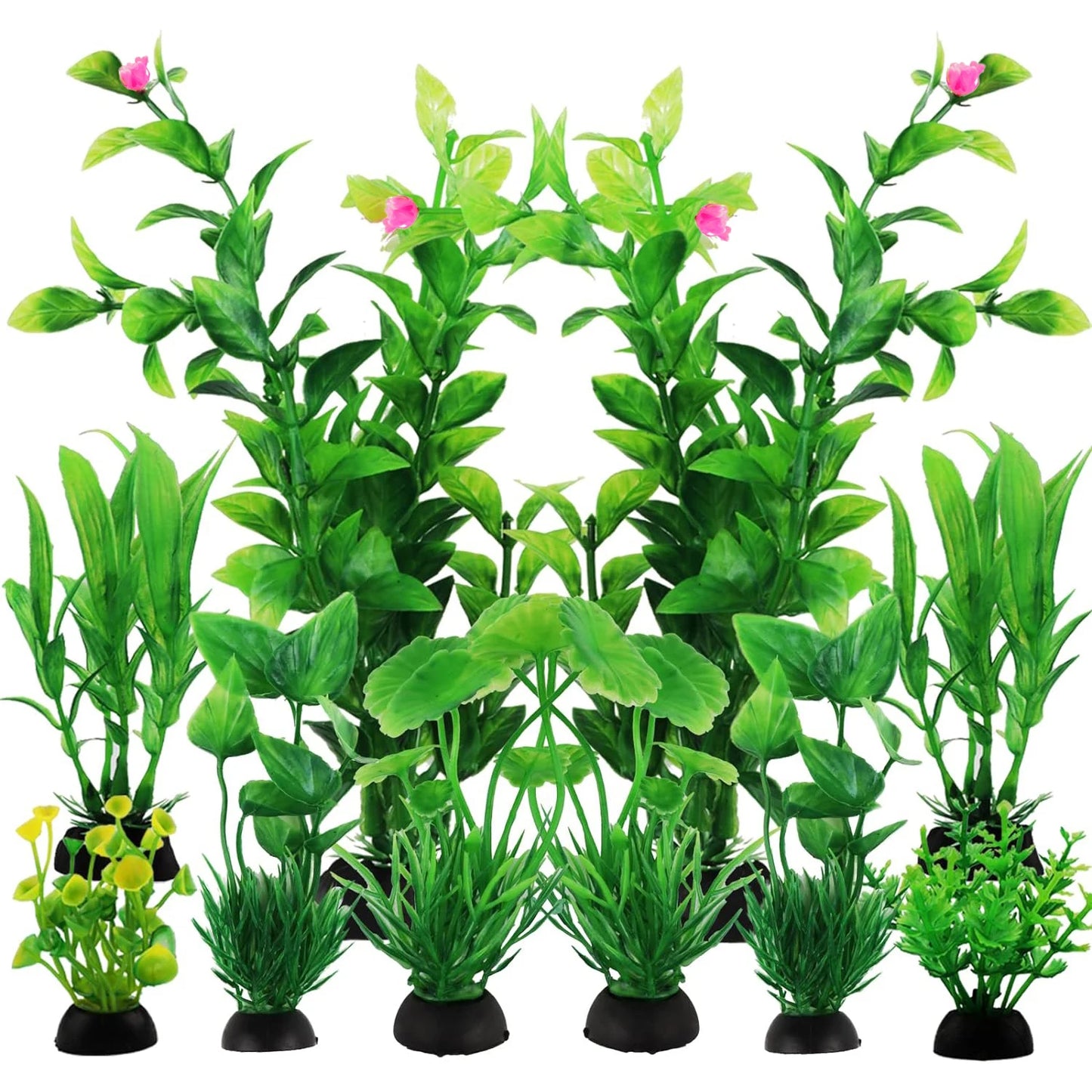 Fish Tank Accessories Green Plants 10pcs Green Fish Tank Decorations Aquarium Artificial Plastic Plants Decor Plastic Plants