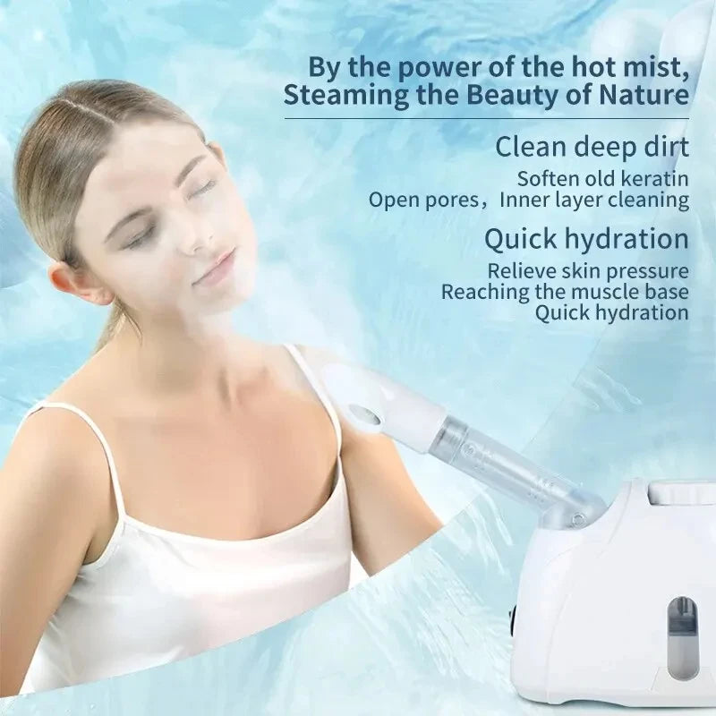 Facial Hot Spray Steamer with Extendable Arm for Spa and Moisturizing