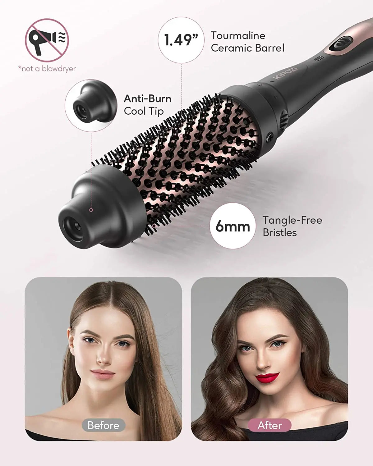 KIPOZI Professional Curling Iron 5-in-1 Hair Tools for Women