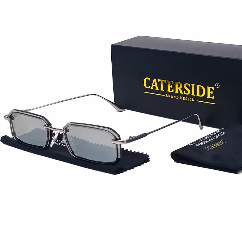 CATERSIDE Retro Punk Sunglasses UV400 Small Frame Fashion Eyewear
