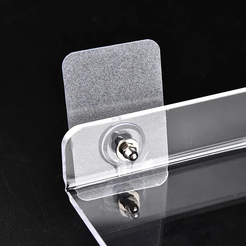 1pc Clear Acrylic Storage Rack Wall Mounted Shelf for Makeup, Books, and Organizing