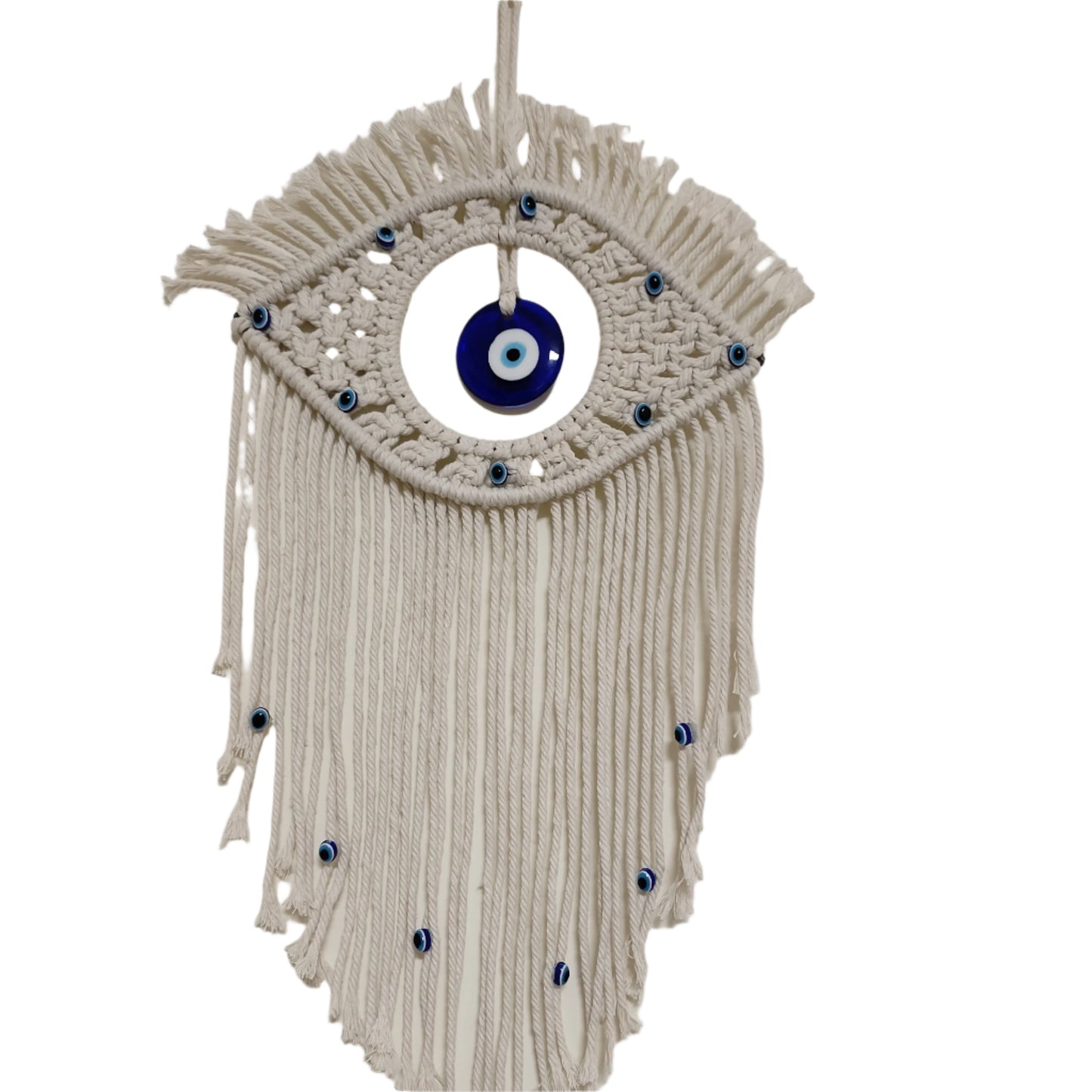 Macrame Wall Hanging Handmade Turkish Evil Eye Pendant Tapestry Nazar Decoration for Living Room Home Decor Gift