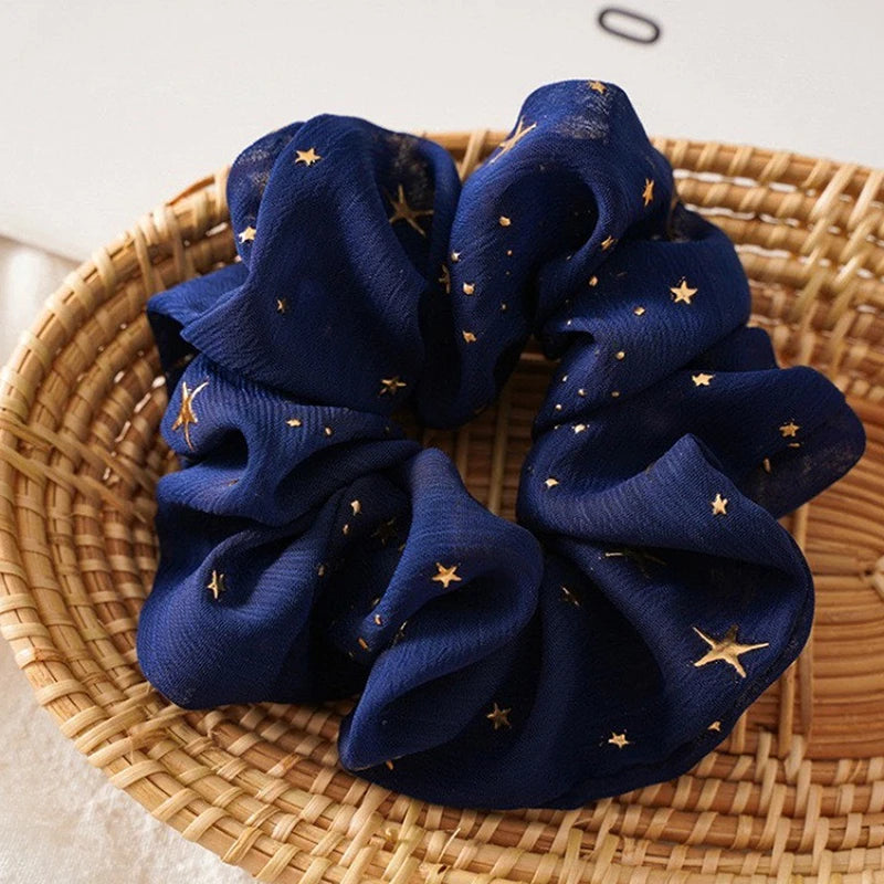 Hair Tie Solid Color Star Dotted Ponytail Accessories