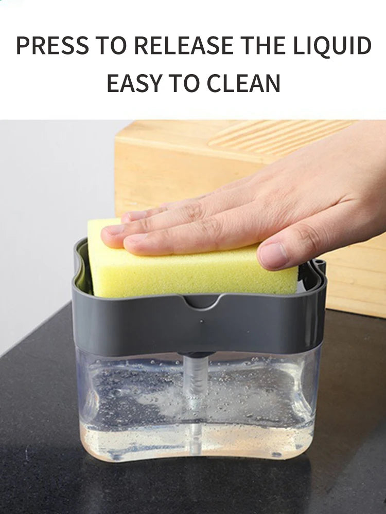 1PC PP Plastic Storage Box Dishwasher Soap Dispenser Press