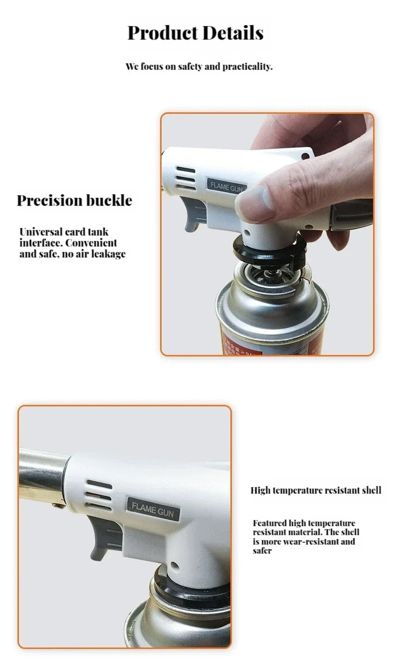Portable Flame Gun Multifunctional Torch Burner For BBQ Cooking Desserts Camping