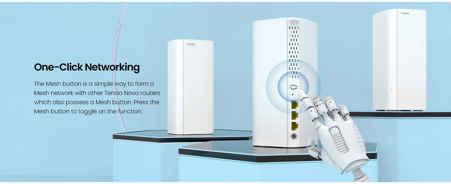 Tenda AX3000 WiFi6 Mesh System EM/MX12 Router 7000 sq.ft.