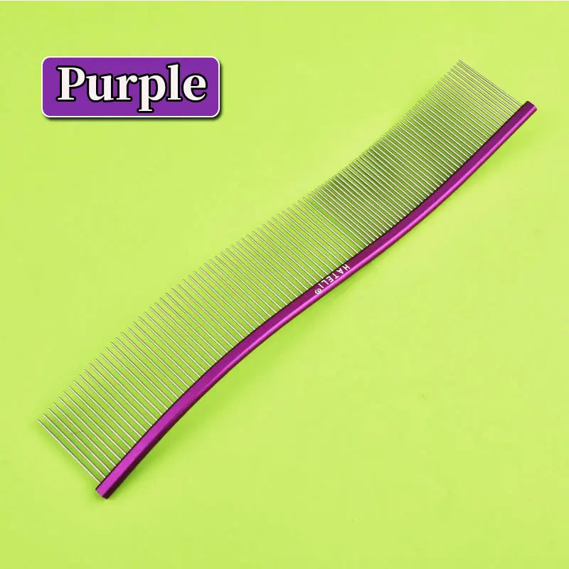 22cm S-Shaped Stainless Steel Pet Grooming Comb for Cats and Dogs with Dense Teeth for Effective Hair Removal and Cleaning