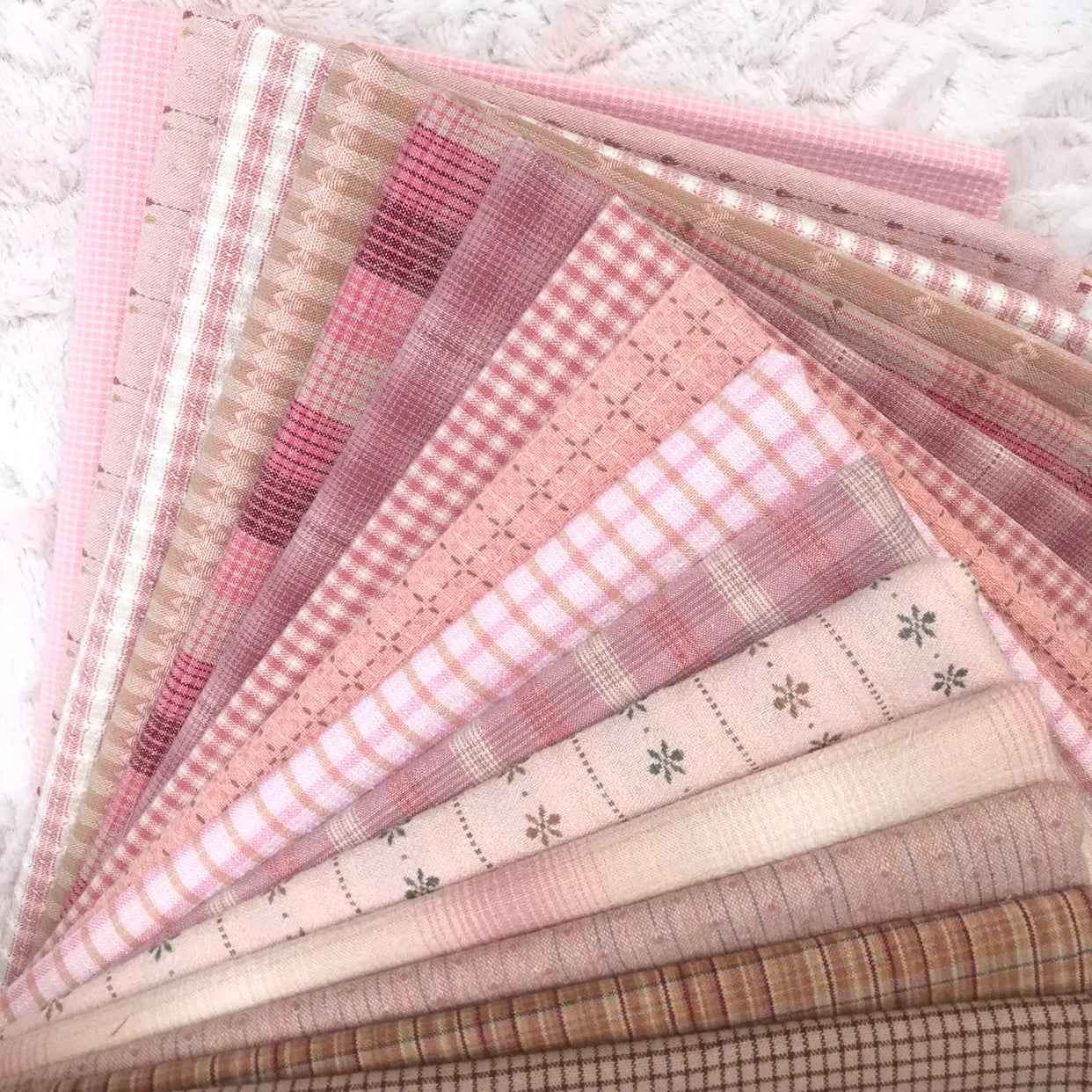 15pc 23*33cm Japanese Yarn Dyed Cotton Fabric Bundle for Crafting