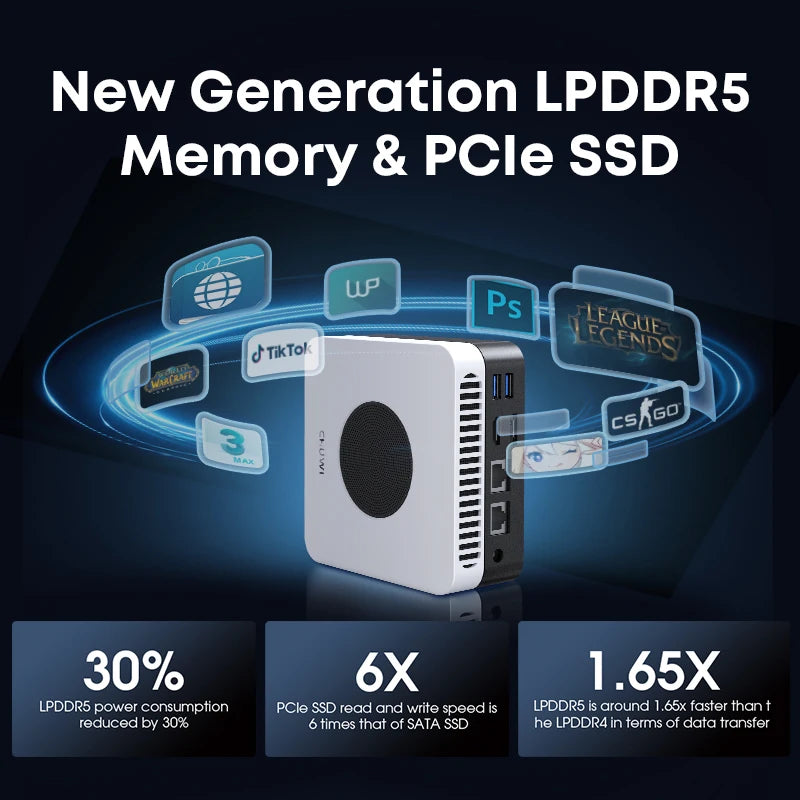 CHUWI LarkBox X Mini PC 12GB RAM 512GB SSD Intel N100 Game PC UHD Graphics WiFi 6 Desktop