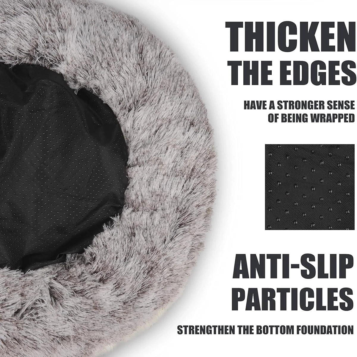 2 in 1 Soft Plush Pet Bed with Cover for Small Dogs and Cats